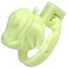 3D Resin Smooth Cartoon Chastity Cage Lock Male Chastity Device, Adjustable Base Ring 40-60mm, Lightweight (Light Green) view 1