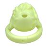 3D Resin Smooth Cartoon Chastity Cage Lock Male Chastity Device, Adjustable Base Ring 40-60mm, Lightweight (Light Green) view 3