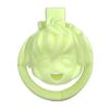 3D Resin Smooth Cartoon Chastity Cage Lock Male Chastity Device, Adjustable Base Ring 40-60mm, Lightweight (Light Green) view 4