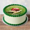 Cricket Sports Themed Personalised PRECUT Cake Topper 7.5 Inch Round Edible Icing Sheet Birthday Cake Decoration view 2