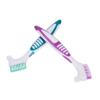 GARVALON Denture Brush Set 2pcs Double-Headed Retainer Cleaning Brushes with Large Non-Slip Handles for Effective Denture and False Teeth Plaque Removal at Home view 1