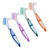 Didiseaon Double-Sided Cleaning Tool Denture Cleaning Brush 4Pcs Portable Teeth Brush with Soft Bristles for Fake Tooth Retainer and Braces Oral Care Daily Use view 1