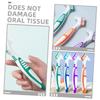 Didiseaon Double-Sided Cleaning Tool Denture Cleaning Brush 4Pcs Portable Teeth Brush with Soft Bristles for Fake Tooth Retainer and Braces Oral Care Daily Use view 3