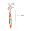 Didiseaon Double-Sided Cleaning Tool Denture Cleaning Brush 4Pcs Portable Teeth Brush with Soft Bristles for Fake Tooth Retainer and Braces Oral Care Daily Use view 4