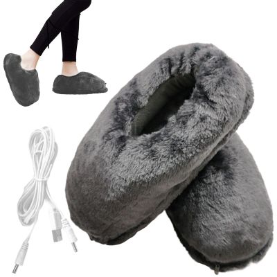 Electric Heating Shoes | Electric Heated Foot Warmer Slipper - USB Rechargeable Foot Heating Pad, Electric Plush Warming Shoes, Electric Heated Foot Warmer Slipper for Home