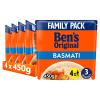 Bens Original Family Pack Basmati ready in 3 minutes Microwave Rice serves 4 multipack 4x 450g