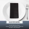 Tezraftaar 200 x Paper Napkins Disposable 40cm x 40cm 3Ply Black Serviettes Tissue Paper for Catering Supply Tableware Weddings Christmas Birthday Parties view 3