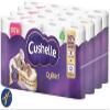 Cushelle Quilted 3-Ply Double Size 50% Longer Soft Absorbent Rolls 32 Pack - 236 Sheets p/roll & HOT Logo Sticker - Sold by HOUSE OF TAPES view 3