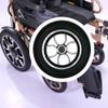 10 Inch Electric Wheelchair Replacement Wheel, Replacement Rear Wheels, PU Solid Non-Inflatable Tire, Aluminum Alloy Hub, Wheelchair Accessories, Bearing: 1/2"(12 mm) (2Pcs) view 2