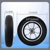 10 Inch Electric Wheelchair Replacement Wheel, Replacement Rear Wheels, PU Solid Non-Inflatable Tire, Aluminum Alloy Hub, Wheelchair Accessories, Bearing: 1/2"(12 mm) (2Pcs) view 3
