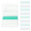 320 Pieces Dual-Head Interdental Brushes, Silicone Tooth Floss Picks & Toothpick 2-in-1,Silicone Dental Brushes Tooth Floss Picks, Portable Pink Dental Floss Sticks Toothpick for Braces Teeth Cleaning view 1