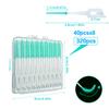 320 Pieces Dual-Head Interdental Brushes, Silicone Tooth Floss Picks & Toothpick 2-in-1,Silicone Dental Brushes Tooth Floss Picks, Portable Pink Dental Floss Sticks Toothpick for Braces Teeth Cleaning view 2