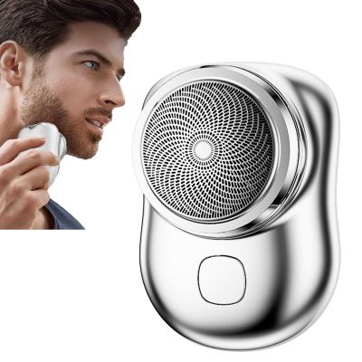 Mini Electric Shaver,Pocket Size Electric Shaver,Mini-Shave Portable Electric Shaver,Mini Shaver,Wet and Dry Electric Shaver for Men,Rechargeable Easy One-Button (A)