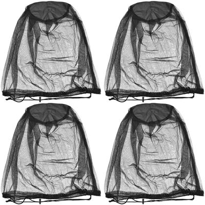 LICQIC Mosquito Net Hat, Midge Hat, Anti-Insect Net Hat, Face Net for Outdoor, Camping, Mountaineering, Hiking, Fishing (2 Pcs, Black)