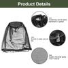 LICQIC Mosquito Net Hat, Midge Hat, Anti-Insect Net Hat, Face Net for Outdoor, Camping, Mountaineering, Hiking, Fishing (2 Pcs, Black) view 4
