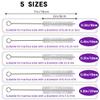 GEDRACKPMYN Tracheostomy Cleaning Brushes, 5pcs Bendable Trach Tube Brush, Tube Cleaner with Stainless Steel Handle & Nylon Bristles,10mm view 2