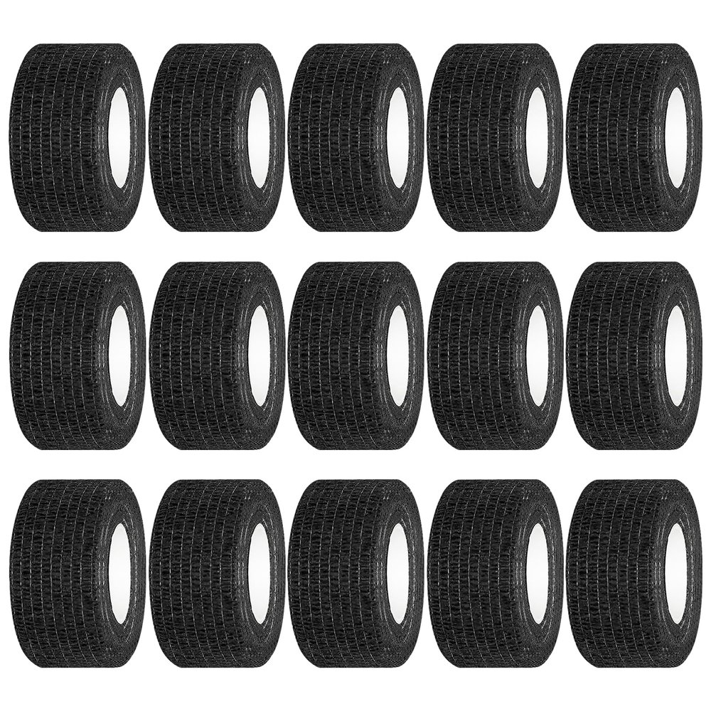 15 Rolls Strong Elastic Stretch Sports Tape, Self Adherent Sport Wrap Tape, Tearable Elastic Adhesive Bandage, Cohesive Wrap Bandages, Waterproof Elastic Muscle Support Tape for Knee Ankle Wrist