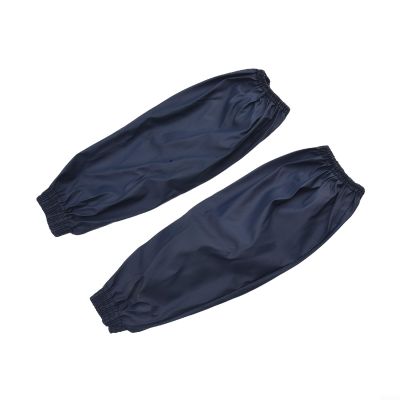 1 Pair Waterproof Oilproof Sleeves Covers, Elasticated Cuffs Wrist To Elbow, Oversleeves Sleevelets Cleaning Protective Kitchen Tool(Blue)