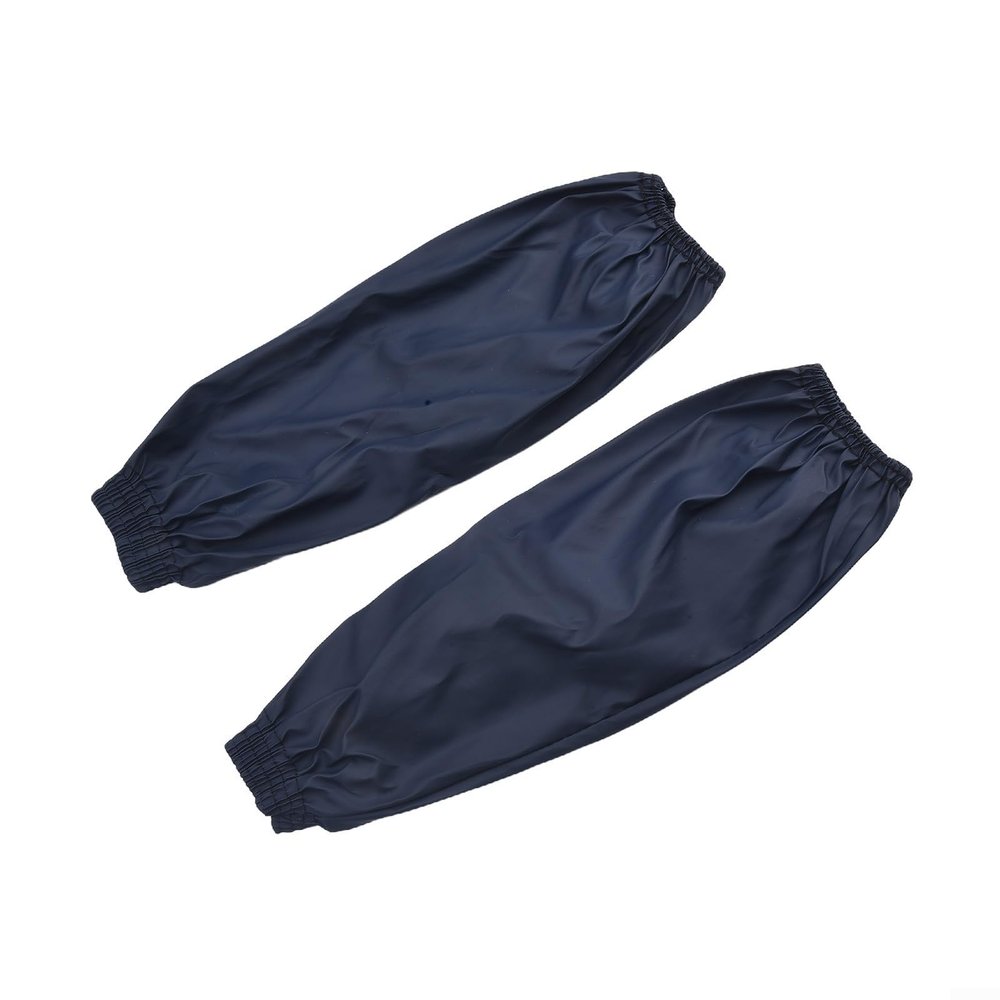 1 Pair Waterproof Oilproof Sleeves Covers, Elasticated Cuffs Wrist To Elbow, Oversleeves Sleevelets Cleaning Protective Kitchen Tool(Blue)