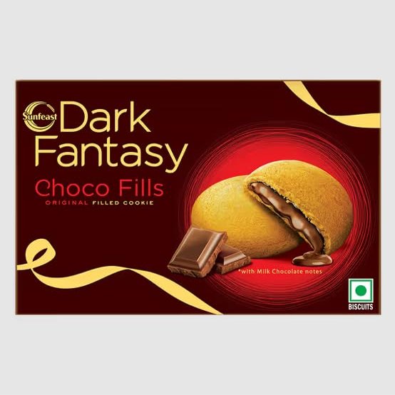 Dark Fantasy Choco Fills Biscuit Family Cookies 150g Indulgent Chocolate-Filled Biscuits for a Rich, Creamy Delight (Pack of 1)