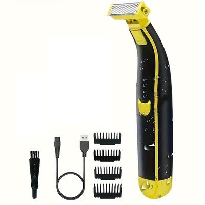 Sefdrert Men's Electric Shaver Dual Blade Wet & Dry Razors Full Body Washable USB Rechargeable Trimmer Heads