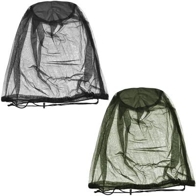 LICQIC Mosquito Net Hat, Midge Hat, Anti-Insect Net Hat, Face Net for Outdoor, Camping, Mountaineering, Hiking, Fishing (1 Pcs Black + 1 Pcs Green)