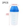Abbdbd 2pc Transparent Shaker Bottle Milkshake Protein Powder Mixing Bottle Shake Cup Practical Water Bottle Drinkware 300ml view 4