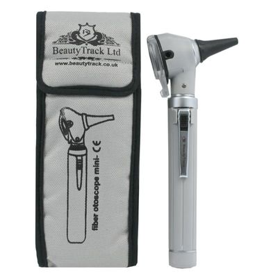 BeautyTrack F.O Mini Otoscope Auriscope Fiber Optic Ent Medical Diagnostic Examination Gp Students Nurses Ear Care (Grey)