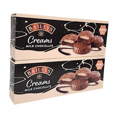 Milk Chocolate Cocoa Biscuits with Irish Cream Flavour Filling 128g Box for all festivals sweet snacks (Pack of 2)