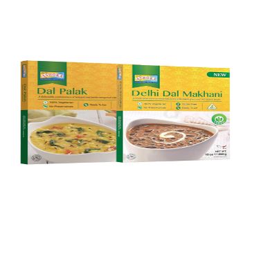 Ashoka Dal Palak 280g (Pack of 5) & Ashoka Dal Makhani 280g (Pack of 5) | Authentic Indian Ready-to-Eat Meal Combo | Delicious Spinach & Lentil Curry and Creamy Black Lentils in a Rich Tomato Sauce