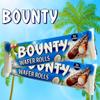 Bounty Wafer Rolls | 6 x22.5g | Creamy Coconut & Chocolate Wafer Rolls | Individually Wrapped | Perfect for Snacking & Gifting | Imported from Dubai view 4