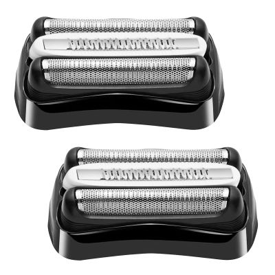 ACWOO Series 3 Electric Shaver Replacement Head, 2PCS 32B Electric Razors Shaver Head Compatible with Braun All Series 3 Electric Shavers, Easily Attach Your New Shaver Head, Smooth Shaving, Black