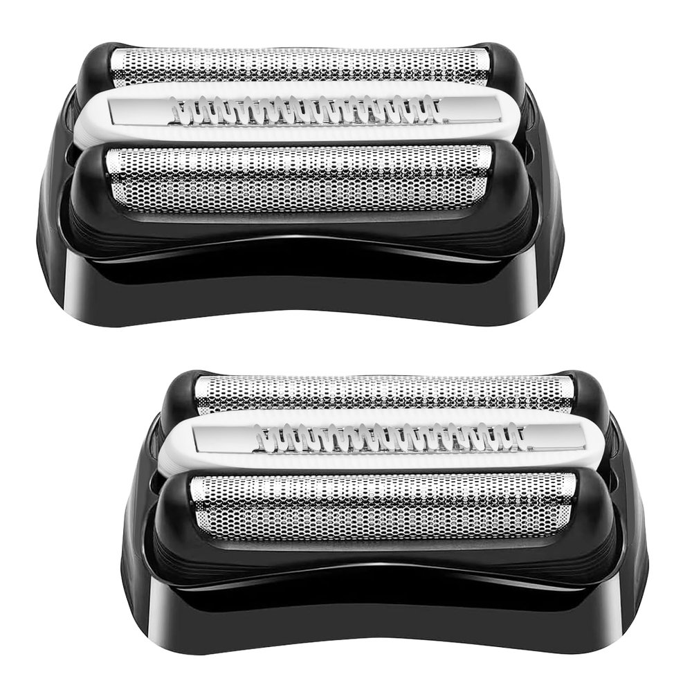 ACWOO Series 3 Electric Shaver Replacement Head, 2PCS 32B Electric Razors Shaver Head Compatible with Braun All Series 3 Electric Shavers, Easily Attach Your New Shaver Head, Smooth Shaving, Black