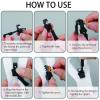 12Pcs Zip Repair Kit, 3 Different Sizes Instant Zipper Repair Universal Zipper Repair Kit, Fix Sliding Teeth Screw Head for Luggage, Backpacks, Jackets (Black) view 3