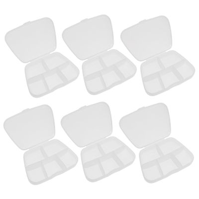 minkissy 6pcs Medicine Cases Compact Pill Box for Daily Use Storage Splitters Cosmetics Cases