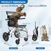 12 Inch Ultra Lightweight Wheelchairs for Adults,Wheelchairs Folding Lightweight with Handbrake and Swing-Away Footrest,45cm Widened Seat Travel Wheelchair with Storage Bag,No Assembly Required view 3