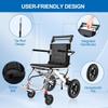 12 Inch Ultra Lightweight Wheelchairs for Adults,Wheelchairs Folding Lightweight with Handbrake and Swing-Away Footrest,45cm Widened Seat Travel Wheelchair with Storage Bag,No Assembly Required view 4