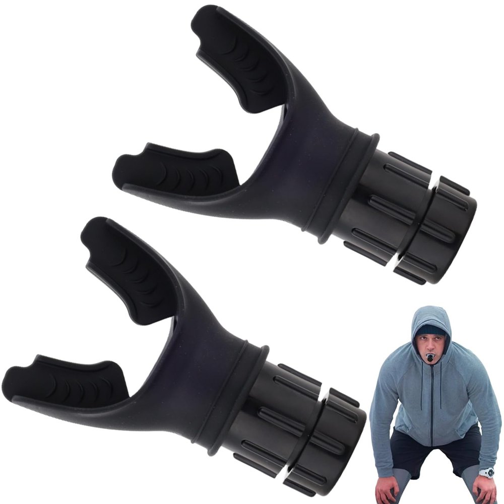 Breathing Resistance Trainer, 2 Pieces Hypoxia Training Device, Portable Breathing Pulmonary Expander, Device for Breathing Exercises, Increases Breathing Strength