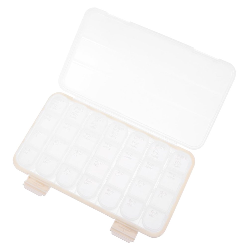 minkissy Strong Sealing Medicine Organizer Portable Pill Box for Tablets Vitamins Storage Case