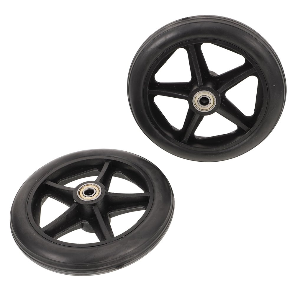 FOMIYES 2pcs Wheelchair Front Wheels Replacement Bearing and Quiet for Wheelchair Motor Attachment Practical and Convenient for Everyday Use