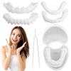 Dazzluxe 2 Pairs Cosmetic Veneers Teeth, False Teeth Veneers Top And Bottom, Instant Veneers Dentures Snap on Veneers Fake Teeth, Clip in Veneers Teeth for Men Women Regain Confident Smile view 1