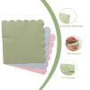 100 Pack Cocktail Napkin, 2-Ply Scalloped Edged Dessert Napkins Folded, Disposable Napkins for Dinner Wedding, Baby Shower, Birthday Party, Bridal Anniversary Reception Event(Blue) view 2
