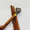 Walking Stick Lion Head Handle Wooden Victorian Foldable Cane Collectible Men's Gift Husband Gift Anniversary Halloween view 1