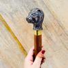 Walking Stick Lion Head Handle Wooden Victorian Foldable Cane Collectible Men's Gift Husband Gift Anniversary Halloween view 4