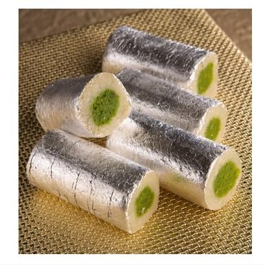 Diwali Present-Lily's Indian Vegetarian Cuisine, Kaju Pista Roll (Cashewnuts Pistachio Rolls) Serve With Multi pieces (14)