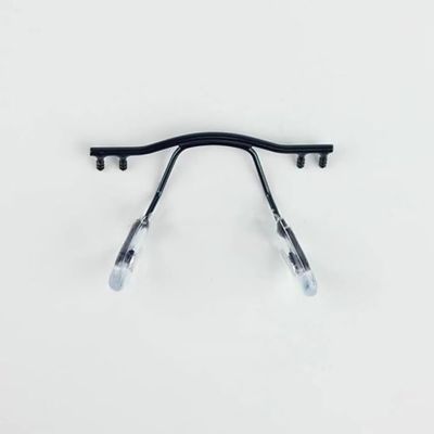 100 Pieces Glasses Nose Pad Arm Metal Frameless Optical Frame Nose Pad Bracket Glasses Accessories(Coffee)