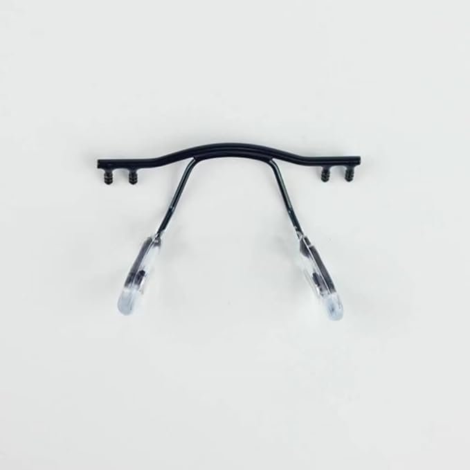100 Pieces Glasses Nose Pad Arm Metal Frameless Optical Frame Nose Pad Bracket Glasses Accessories(Coffee)