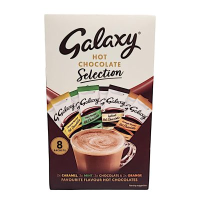 Hot Chocolate Selection Box 8 Sachets Assorted favourite flavour hot chocolates 200g Pack