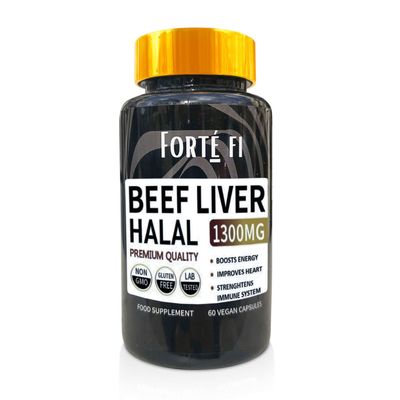 Halal Beef Liver Capsules - Grass-Fed Organic Beef Liver Supplements - Freeze Dried Nutrients Supports Energy Production, Boosts Immunity and Enhances Well-Being - Use with Halal Collagen