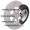 12 1/2x2 1/4 Solid Rear Wheels, 12 Inch Manual Wheelchairs Replacement Wheel, PU Solid Non-Inflatable Tire, Rear Wheel Assembly, Bearing: 1/2" (12mm) (2 PCS) view 3